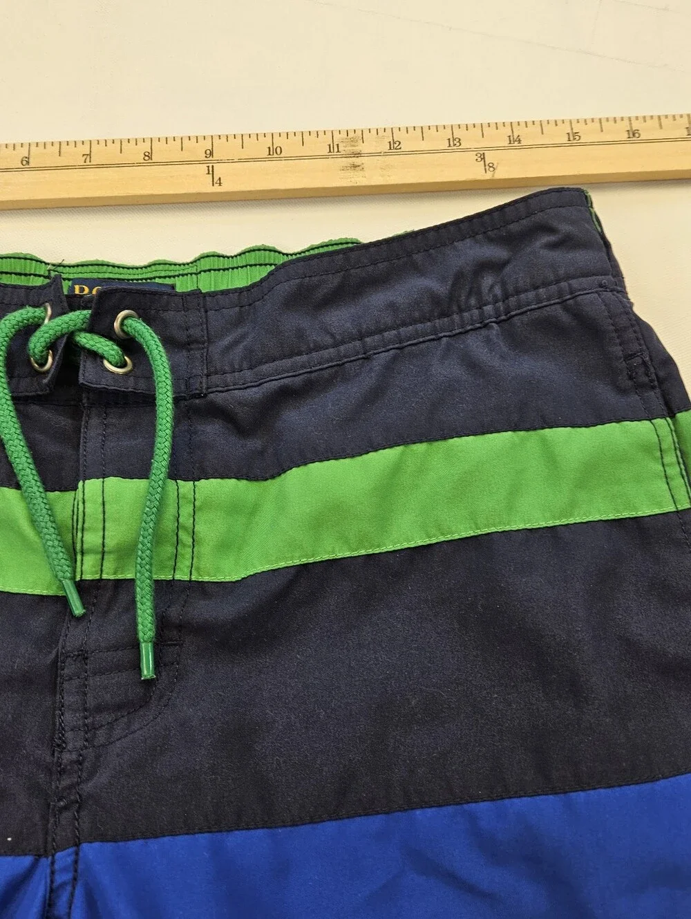 POLO RALPH LAUREN Swim Shorts Size X-Large 18 - 20 years Blue Yellow